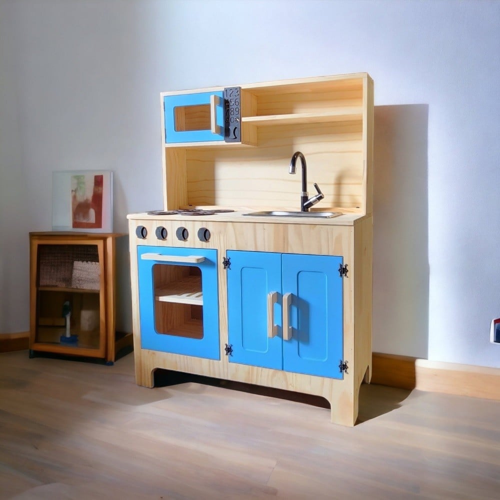 Cozinha Em Pinus Azul