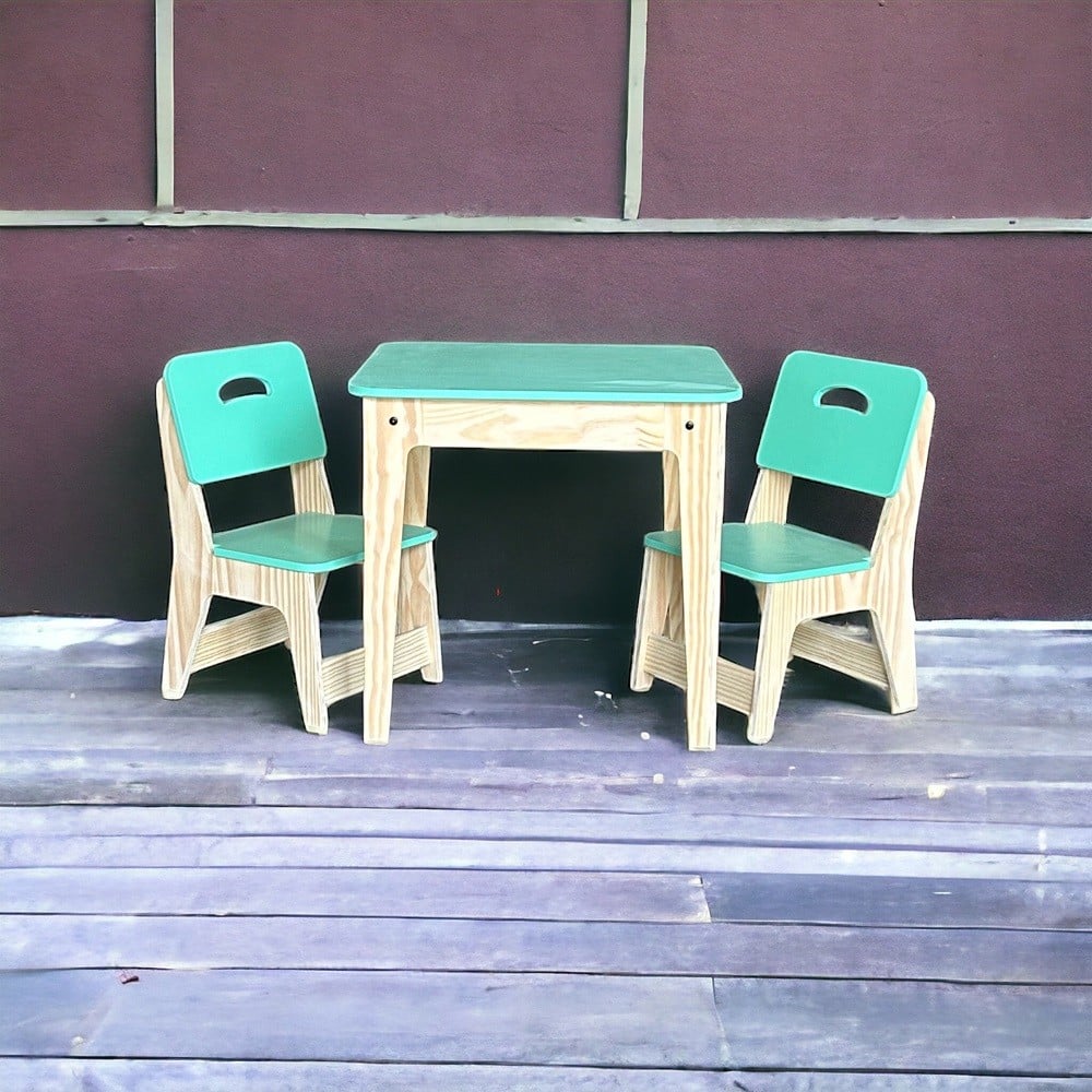 Mesa Infantil C/02 Cadeiras Verde