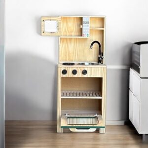 Cozinha Em Pinus Uma Porta Verde
