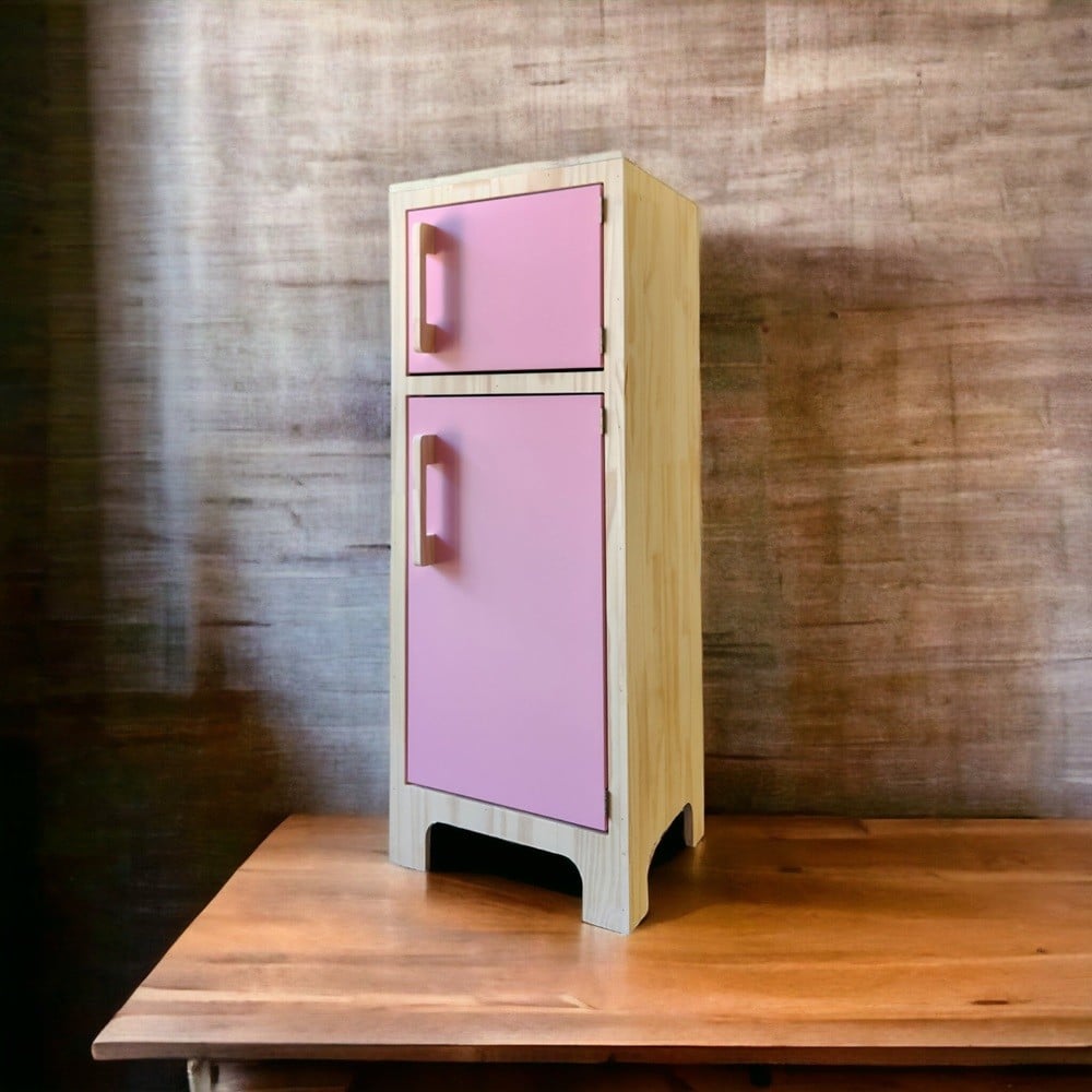 Geladeira Em Pinus Rosa