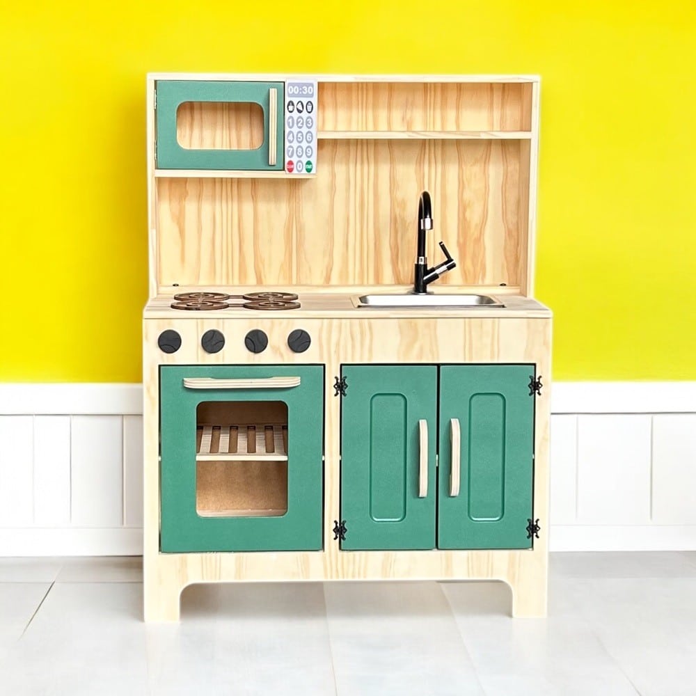 Cozinha Em Pinus Verde