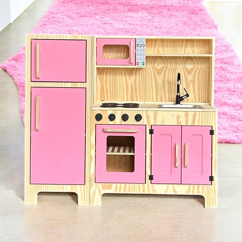 Conjugado Cozinha E Geladeira Rosa