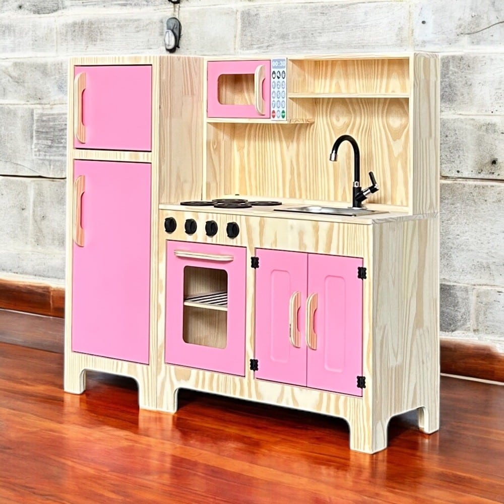 Conjugado Cozinha E Geladeira Rosa