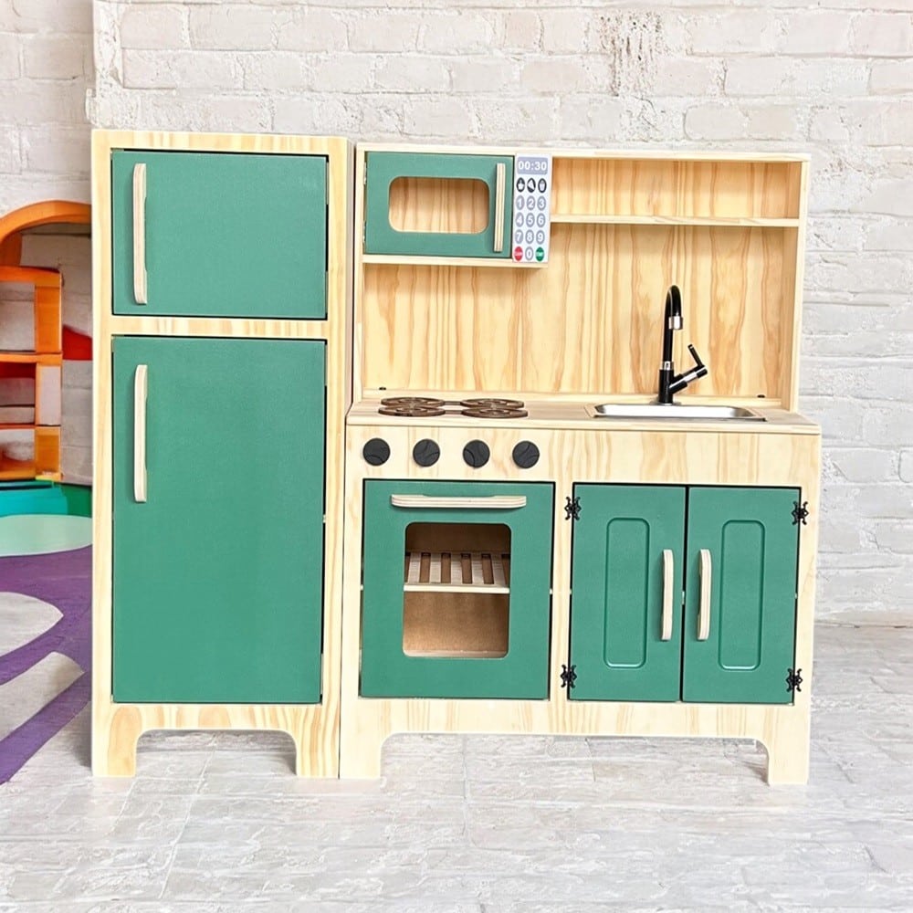 Conjugado Cozinha E Geladeira Verde