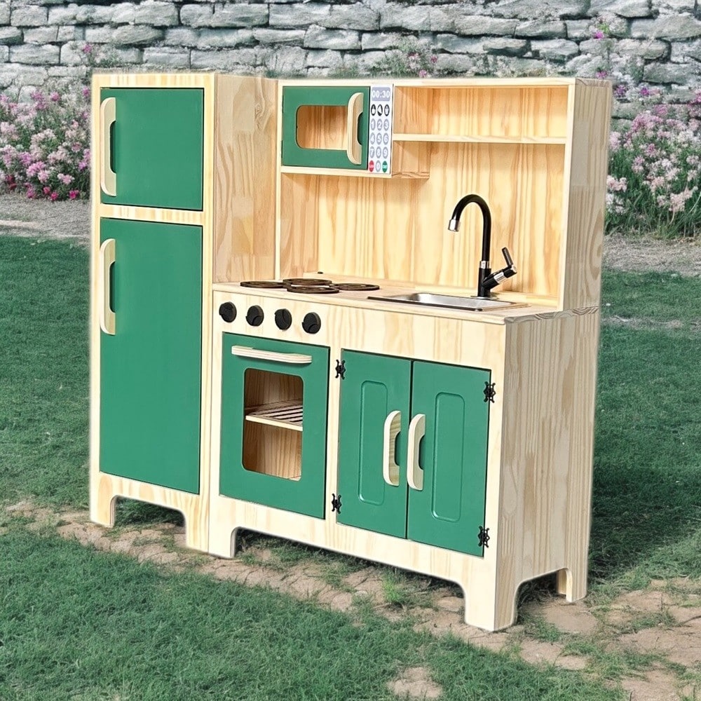 Conjugado Cozinha E Geladeira Verde