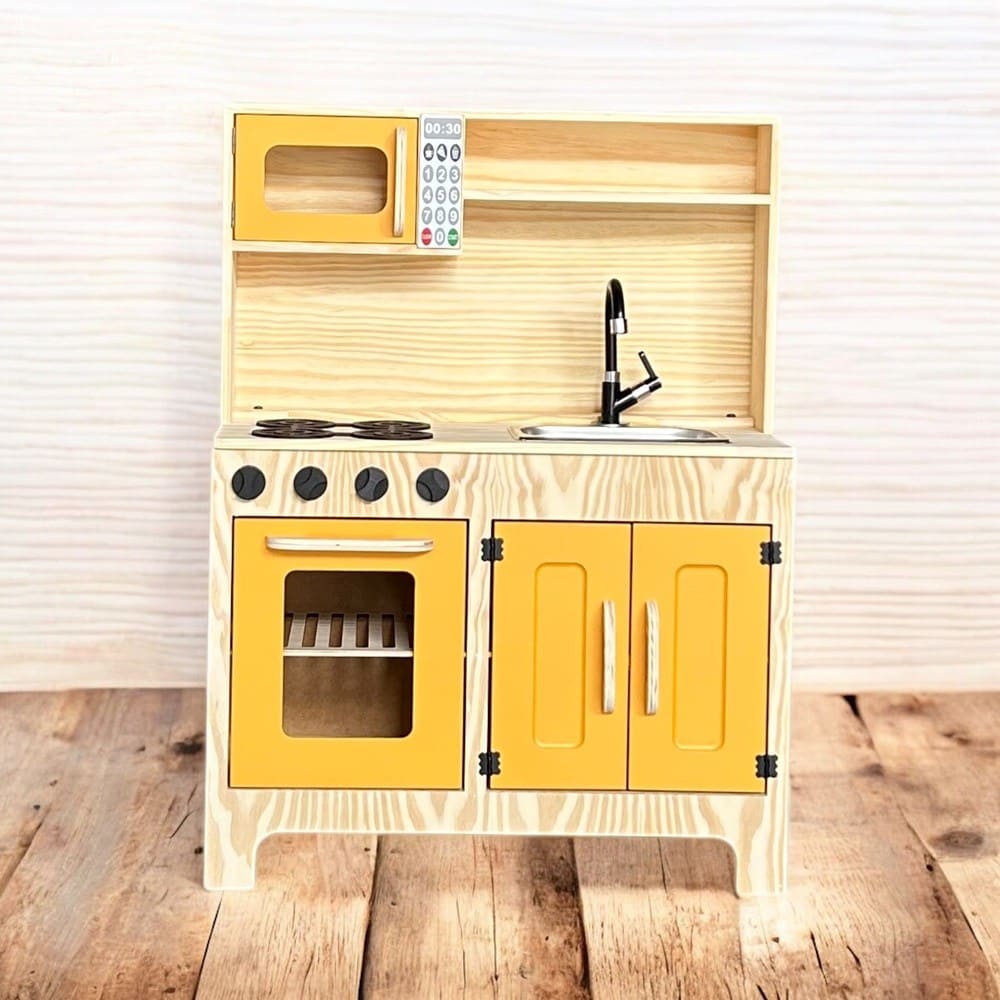 Cozinha Em Pinus Amarela