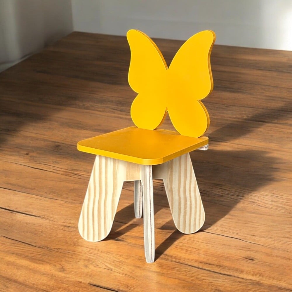 Conj. C/02 Cadeira Borboleta Amarelo