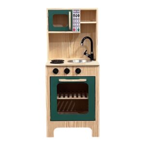 Cozinha Uma Porta Em Pinus Verde Escuro Ref.8279