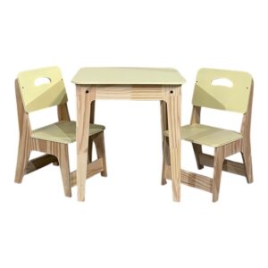 Mesa Infantil C/2 Cadeiras Amarelo Claro Ref.8578
