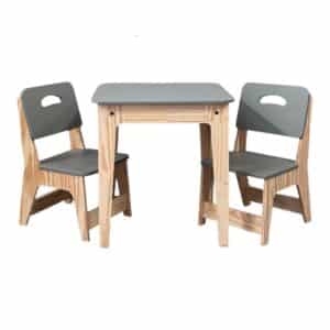 Mesa Infantil C/2 Cadeiras Cinza Escuro Ref.8579