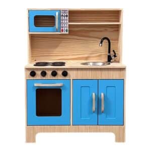 Cozinha Em Pinus Azul Claro Ref.8583