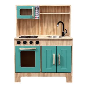 Cozinha Em Pinus Verde Claro Ref.8586