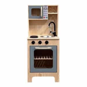 Cozinha Uma Porta Em Pinus Cinza Escuro Ref.8605