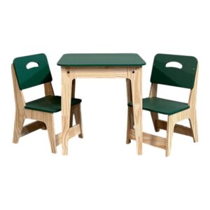 Mesa Infantil C/2 Cadeiras Verde Escuro Ref.8311